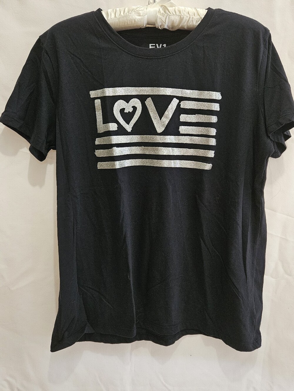 Womens Black 'LOVE' Graphic Tee